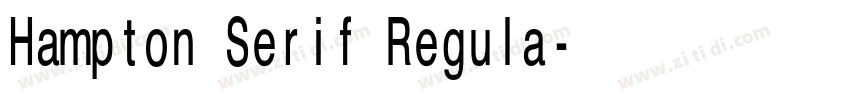 Hampton Serif Regula字体转换